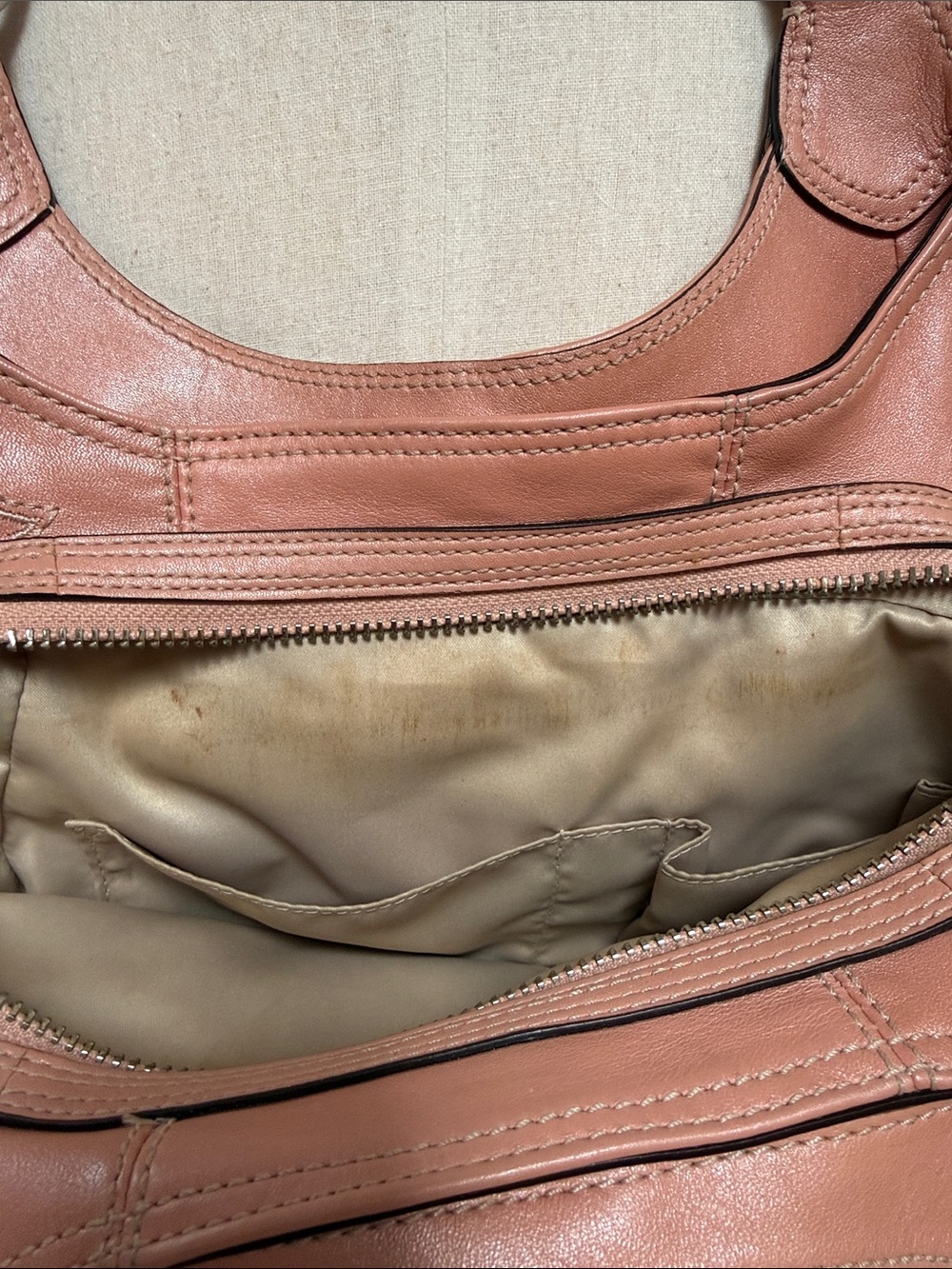 Coach vintage Peach Floral Embroidered Shoulder Bag - Picture 10 of 12
